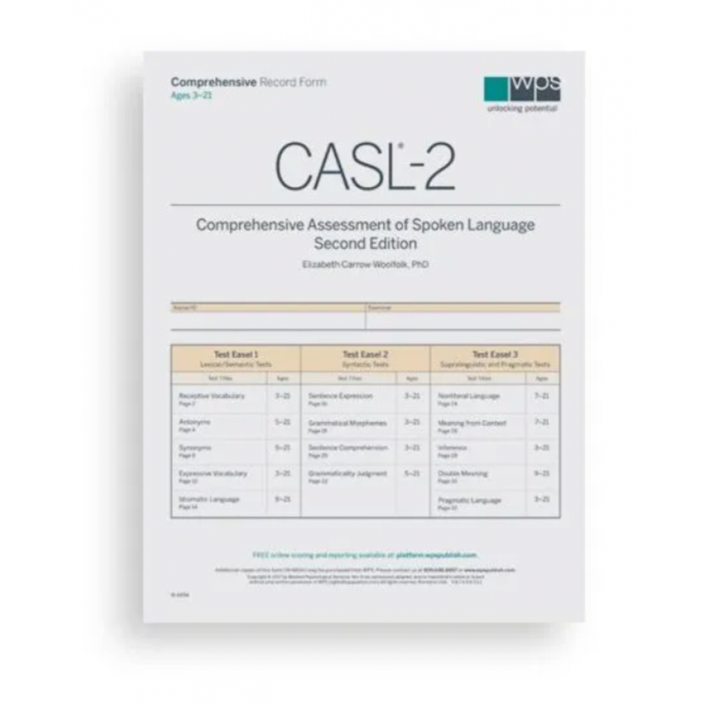 (CASL-2) Comprehensive Assessment of Spoken Language, Second Edition 口語 ...