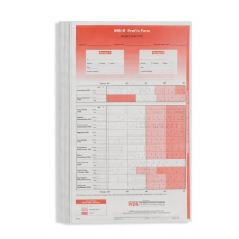 (MSI-R) Marital Satisfaction Inventory, Revised 婚姻滿意度量表（修訂版）