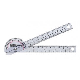 Baseline Plastic Goniometer - Pocket Style - 180 Degree Head - 6 inch Arms - Baseline® 關節角度量角器 - 袖珍型 - 180度測量範圍 - 6英寸臂長