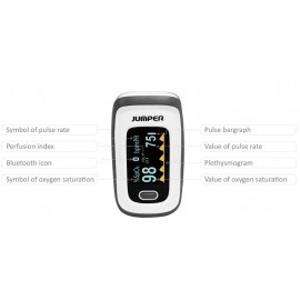 JUMPER JPD-500F Bluetooth Fingertip Pulse Oximeter with OLED Display - JUMPER JPD-500F藍牙指尖脈搏血氧儀，OLED顯示