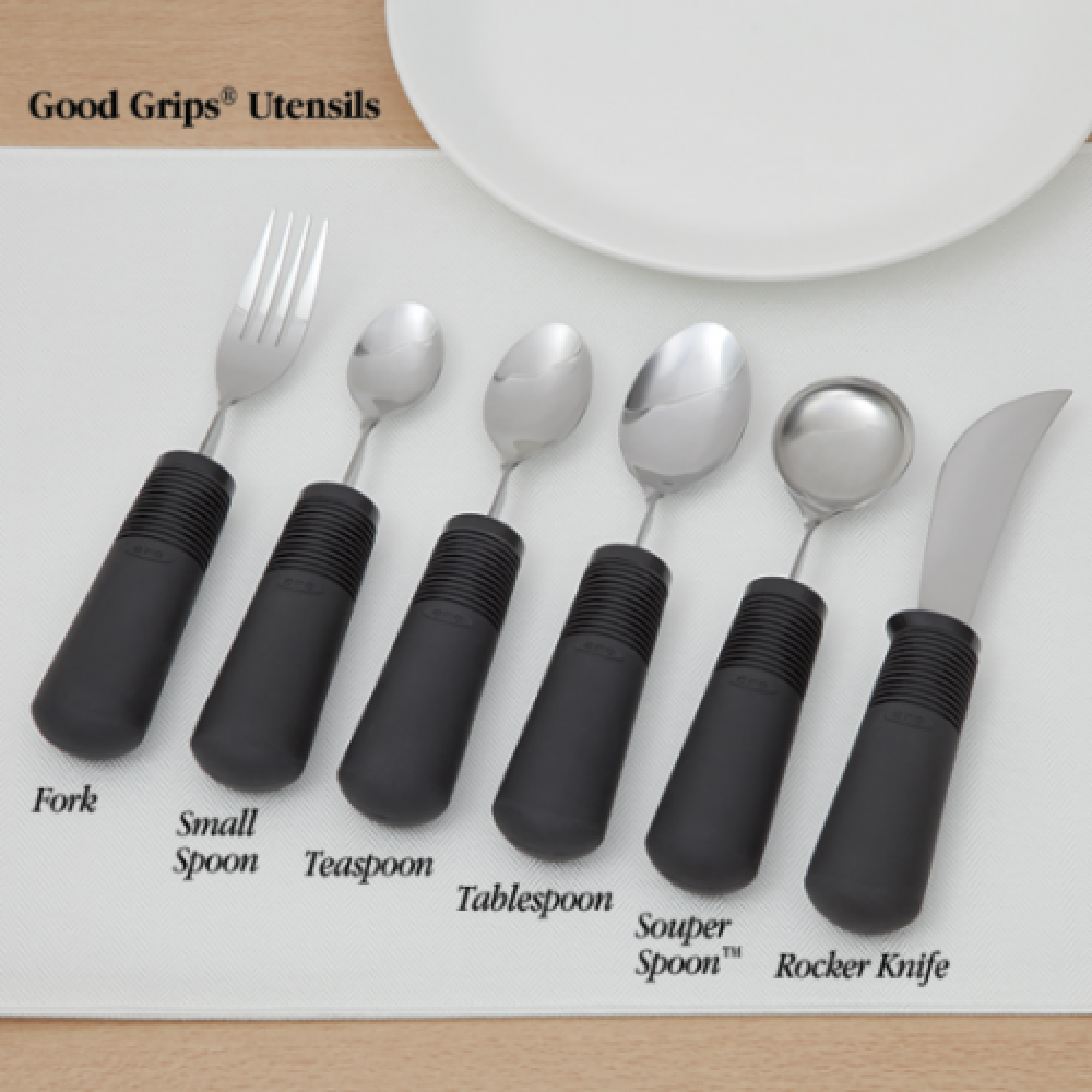 Good Grips Utensils Built Up Handle Spoon Fork Knife - Good Grips®餐具（可彎曲）