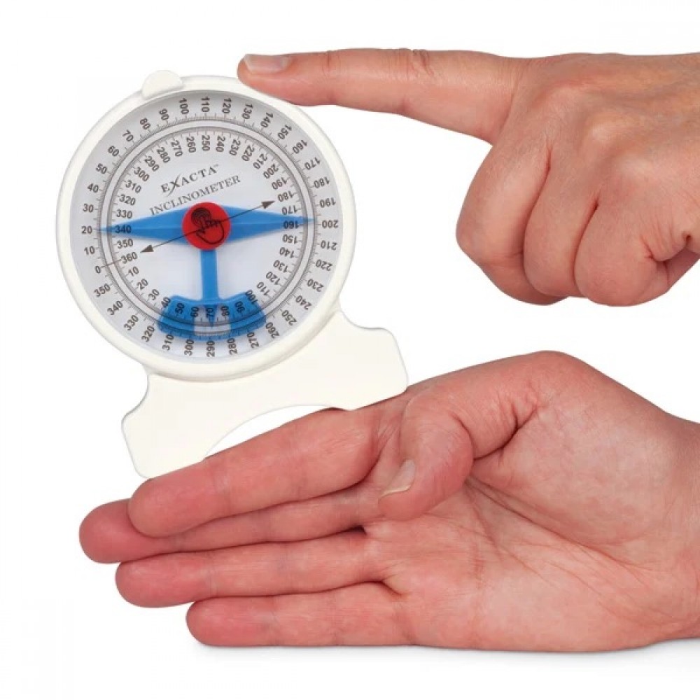 Exacta Inclinometer Measures Range of Motion - Exacta 傾角儀測量手指關節活動範圍