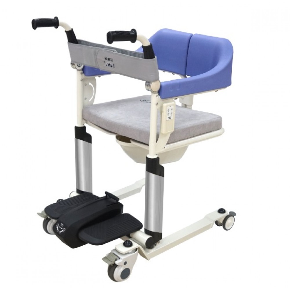 Motorized Height Adjustment Transfer Chair, Commode Chair, Shower Chair