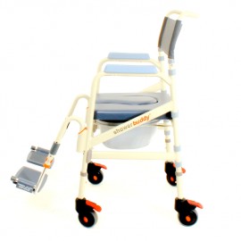 ShowerBuddy Foldable Mobile Shower Commode Chair