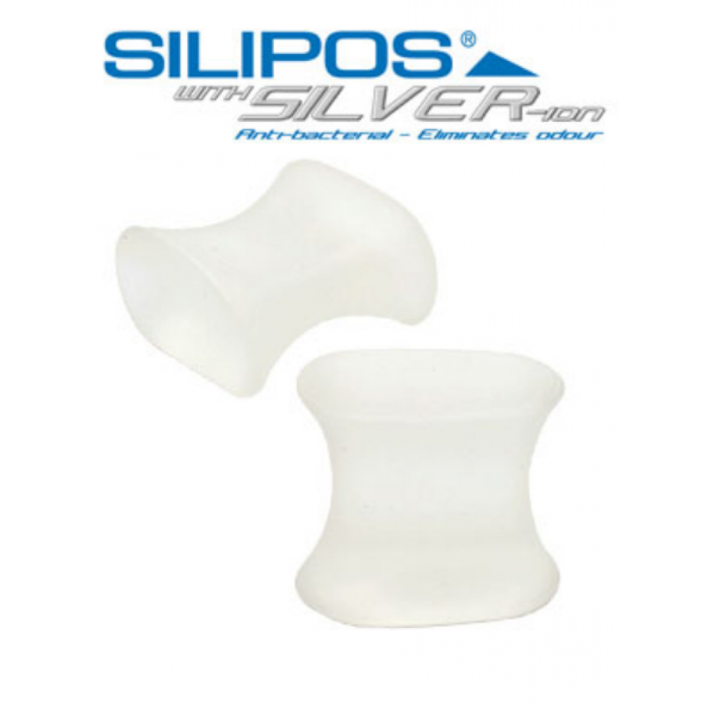 Silipos Gel Toe Spreaders - Anti-Bacterial with Silver, Pkg of 4 - Silipos凝膠腳趾擴張器，含銀抗菌劑，4只裝